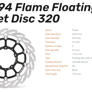 Begrenztes Angebot Moto-Master Bremsscheibe Floating-Alu Offset Halo-Serie passend für Honda - 113194