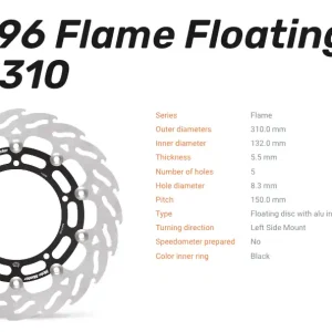 Preisknaller Moto-Master Bremsscheibe Floating-Alu Flame-Racing-Serie passend für Yamaha - 112096