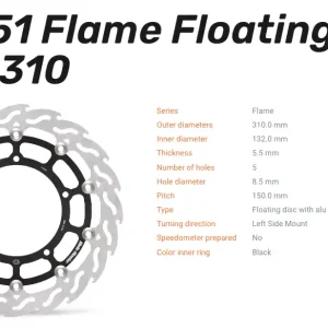 Sale Moto-Master Bremsscheibe Floating-Alu Flame-Racing-Serie passend für Yamaha - 112151