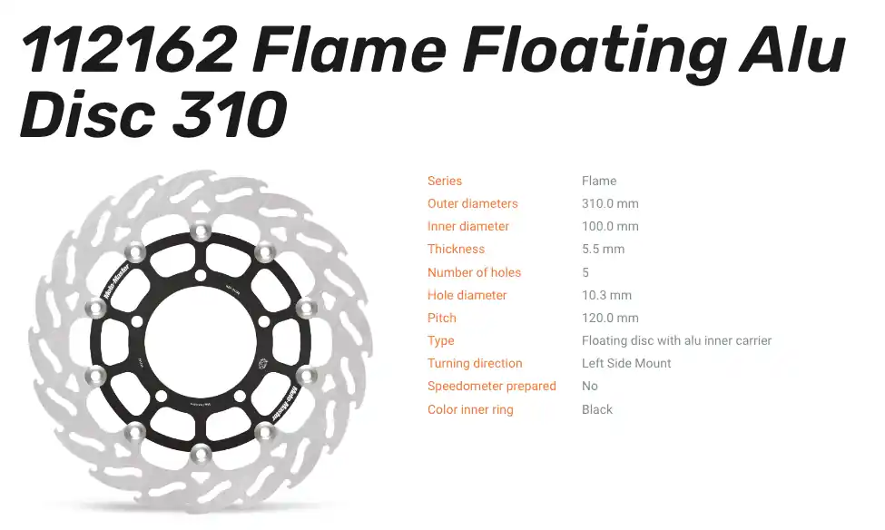 Versand Am Gleichen Tag Moto-Master Bremsscheibe Floating-Alu Flame-Racing-Serie passend für Suzuki - 112162