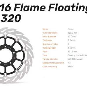 Kostenloser Rückversand Moto-Master Bremsscheibe Floating-Alu Flame-Racing-Serie passend für MV Agusta - 112216