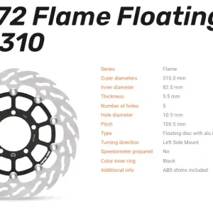 Moto-Master Bremsscheibe Floating-Alu Flame-Racing-Serie passend für Triumph - 112272 Jetzt Kaufen