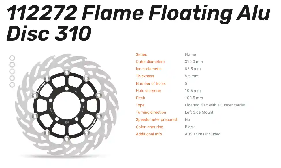 Moto-Master Bremsscheibe Floating-Alu Flame-Racing-Serie passend für Triumph - 112272 Jetzt Kaufen