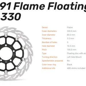 Jetzt Kaufen Moto-Master Bremsscheibe Floating-Alu Flame-Racing-Serie passend für Kawasaki - 112291