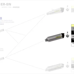 Kostenloser Rückversand Arrow Race-Tech Endschalldämpfer Aluminium schwarz passend für Kawasaki ER-6N/Versys 650