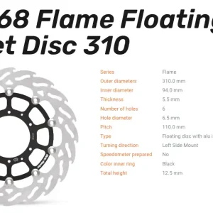 Beliebt Moto-Master Bremsscheibe Floating-Alu Flame-Racing-Serie passend für Honda - 113068