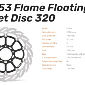 Moto-Master Bremsscheibe Floating-Alu Offset Racing-Serie Flame passend für Ducati - 113153 Schneller Versand