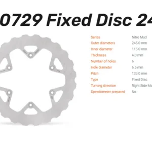 Moto-Master Bremsscheibe Nitro Mud hinten passend für Fantic / Yamaha - 110729 Sichere Zahlung