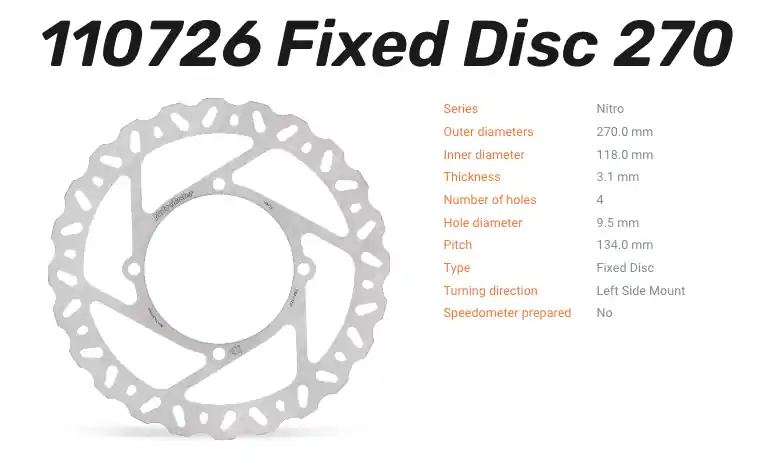 Moto-Master Bremsscheibe Nitro vorne passend für Suzuki - 110726 Echt