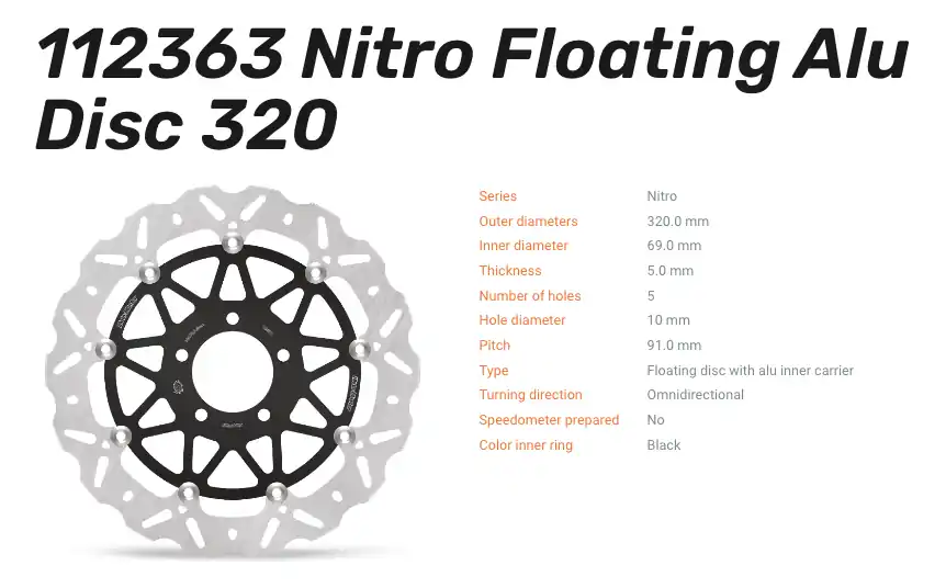 Billig Moto-Master Bremsscheibe Nitro Floating Alu-Disc vorne passend für Suzuki - 112363