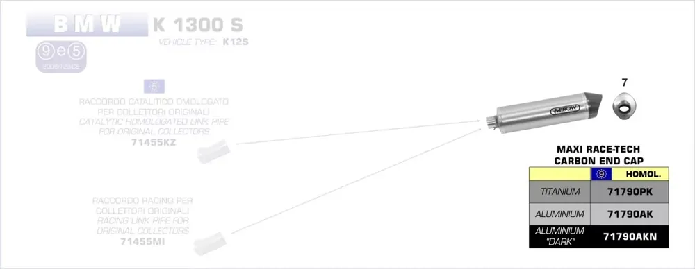 Top-Seller Arrow MaXi Race-Tech Endschalldämpfer Aluminium Schwarz passend für BMW K 1300 R (K12S)