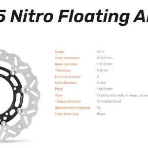 Direkt Vom Hersteller Moto-Master Bremsscheibe Nitro Floating Alu-Disc vorne passend für Yamaha - 112365