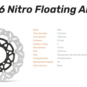 Ausverkauf Moto-Master Bremsscheibe Nitro Floating Alu-Disc vorne passend für Suzuki - 112366