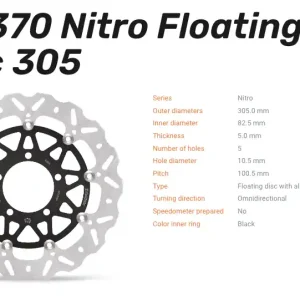 Moto-Master Bremsscheibe Nitro Floating Alu-Disc vorne passend für Triumph - 112370 Rabatt