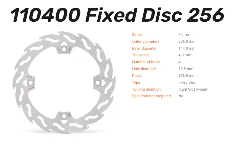 Moto-Master Bremsscheibe Flame vorne passend für Honda - 110400 Schneller Versand
