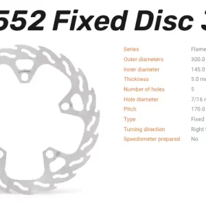 Markenprodukt Moto-Master Bremsscheibe Flame vorne passend für Aprilia - 110552