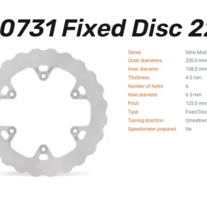 Moto-Master Bremsscheibe Nitro Mud hinten passend für Gas Gas / Rieju - 110731 Preisknaller