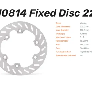 Nur Heute Moto-Master Bremsscheibe Vintage hinten passend für Honda CR 125 / 250 / 500 - 110814