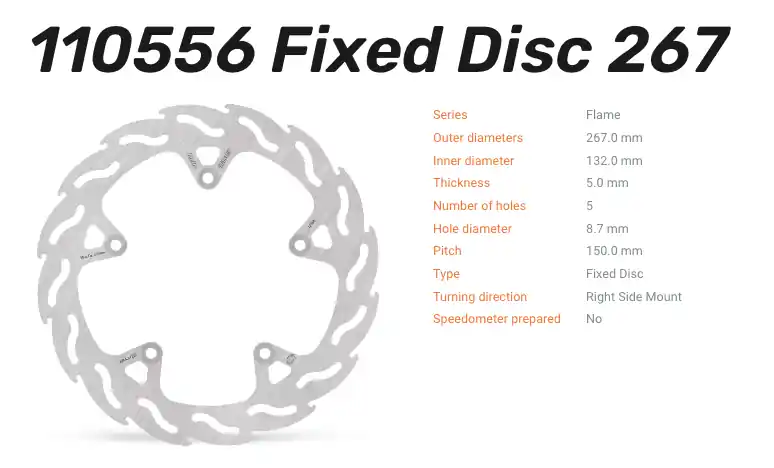 Neue Ware Moto-Master Bremsscheibe Flame vorne passend für Yamaha - 110556