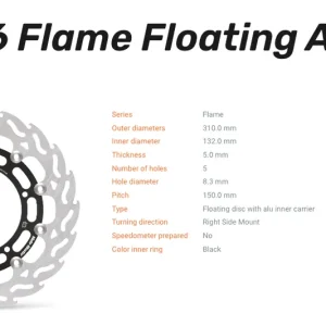 Gratis Versand Moto-Master Bremsscheibe Flame Floating Alu-Disc vorne passend für Yamaha - 112046