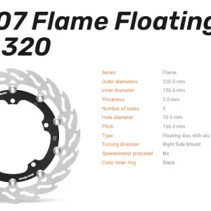 Moto-Master Bremsscheibe Flame Floating Alu-Disc vorne passend für Triumph - 112107 Günstig