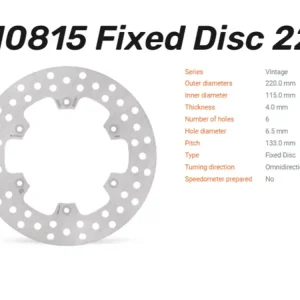 Neuheit Moto-Master Bremsscheibe Vintage hinten passend für Yamaha / TM - 110815