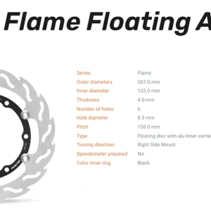 Super-Preis Moto-Master Bremsscheibe Flame Floating Alu-Disc vorne passend für Yamaha - 112113