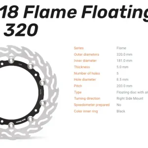 Moto-Master Bremsscheibe Flame Floating Alu-Disc vorne passend für BMW / Husqvarna - 112118 Solange Der Vorrat Reicht