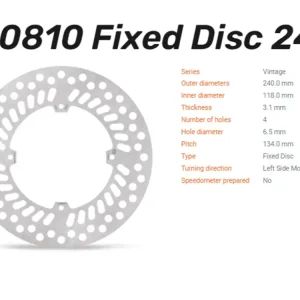 Moto-Master Bremsscheibe Vintage vorn passend für Honda - 110810 Neu