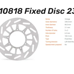 Kostenloser Versand Moto-Master Bremsscheibe Vintage vorne passend für Yamaha WR 500 / YZ 125 / 250 - 110818