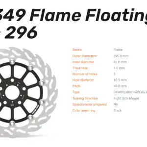 Moto-Master Bremsscheibe Flame Floating-Alu Disc vorne passend für Honda - 112349 Neue Kollektion