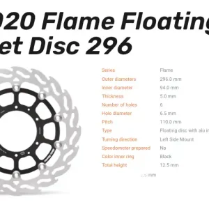 Moto-Master Bremsscheibe Flame Floating-Alu Disc Offset vorne passend für Honda - 113020 Neu