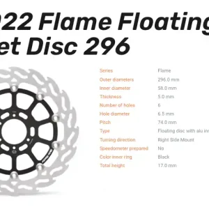 Sichere Zahlung Moto-Master Bremsscheibe Flame Floating-Alu Disc Offset vorne passend für Honda - 113022