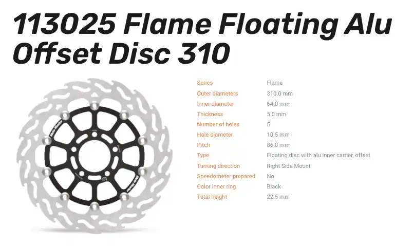 Moto-Master Bremsscheibe Flame Floating-Alu Disc Offset vorne passend für Suzuki - 113025 Aktuell