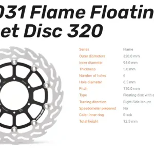Moto-Master Bremsscheibe Flame Floating-Alu Disc Offset passend für Honda - 113031 Saisonangebot