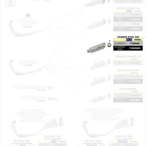 Arrow Thunder Aluminium Schwarz Endschalldämpfer passend für Honda CBR 650 R / CB 650 R 19-23 Jetzt Kaufen