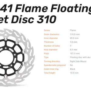 Gratis Versand Moto-Master Bremsscheibe Flame Floating-Alu Disc Offset vorne passend für MV Agusta - 113041