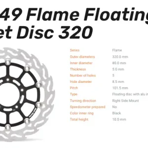 Jetzt Kaufen Moto-Master Bremsscheibe Flame Floating-Alu Disc Offset vorne passend für MV Agusta - 113049