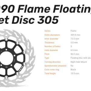 Moto-Master Bremsscheibe Flame Floating-Alu Disc Offset vorne passend für Ducati - 113090 Schnäppchen
