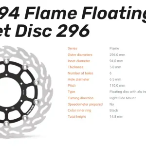 Moto-Master Bremsscheibe Flame Floating-Alu Disc Offset vorne passend für Honda - 113094 Begrenztes Angebot