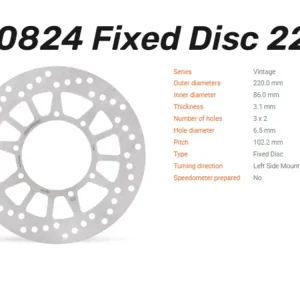 Moto-Master Bremsscheibe Vintage vorn passend für Yamaha - 110824 Sichere Zahlung