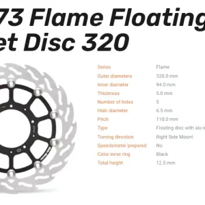 Moto-Master Bremsscheibe Flame Floating-Alu Disc Offset vorne passend für Honda - 113173 Sale