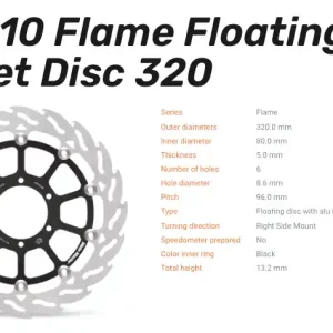 Moto-Master Bremsscheibe Flame Floating-Alu Disc Offset vorne passend für Ducati - 113216 Direktkauf