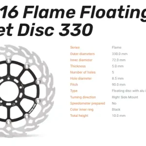 Moto-Master Bremsscheibe Flame Floating-Alu Disc Offset vorne passend für BMW - 113210 Kostenloser Versand