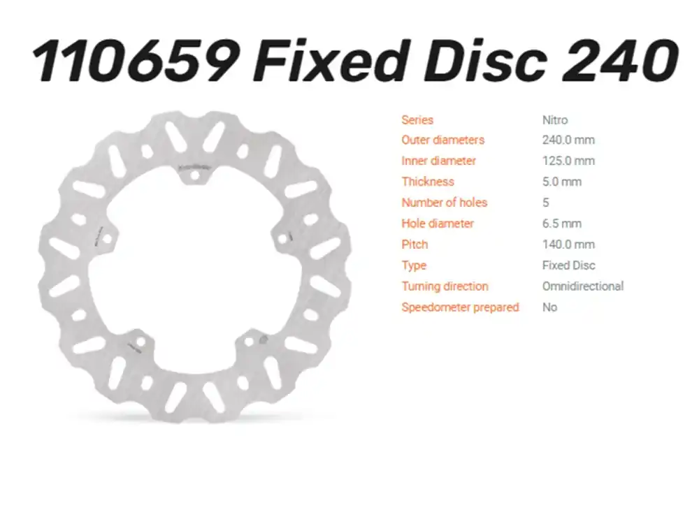 Sonderangebot Moto-Master Bremsscheibe Nitro vorn passend für Piaggo Liberty 125 3V - 110659