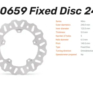 Expressversand Moto-Master Bremsscheibe Nitro hinten passend für Piaggo Beverly 400 / 500 / X8 / X9 - 110659