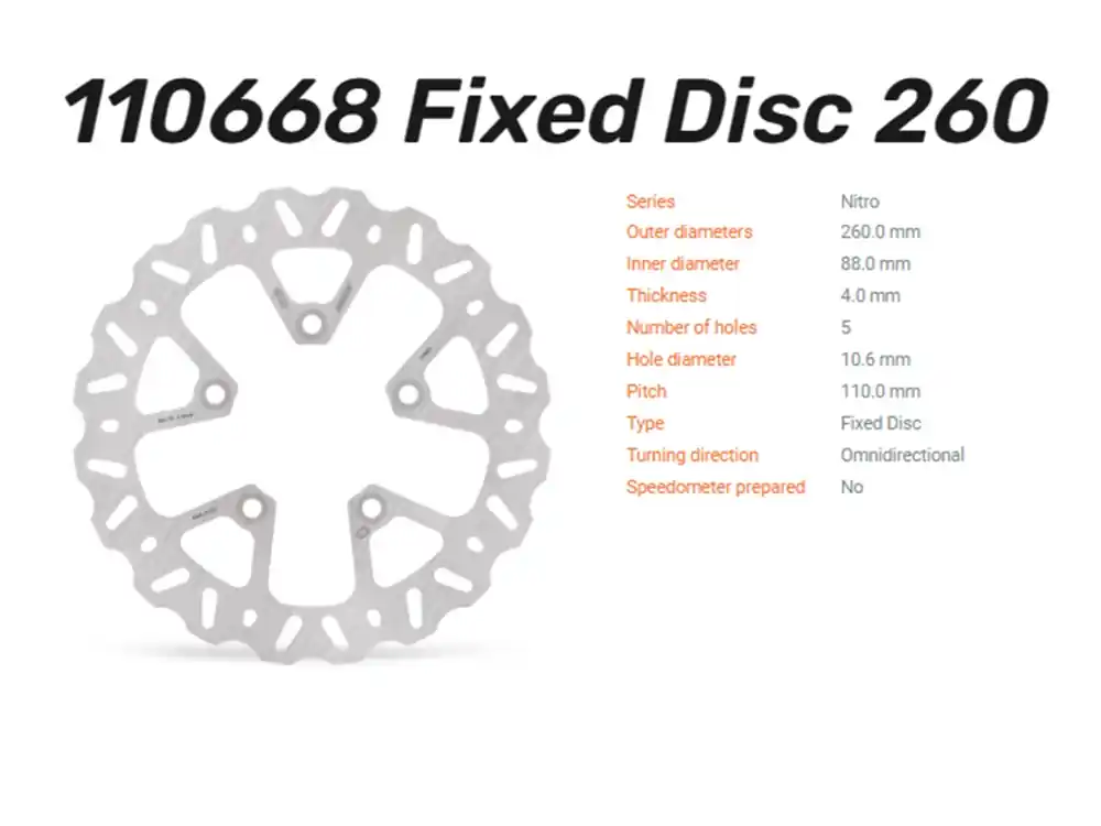 Moto-Master Bremsscheibe Nitro hinten passend für Kymco People S 125 / 150 / 200 / 300 - 110668 Must-Have