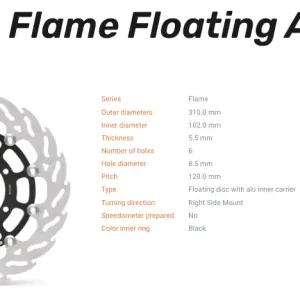 Moto-Master Bremsscheibe Floating-Alu Flame-Racing-Serie vorne passend für Suzuki - 112095 Solange Der Vorrat Reicht