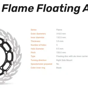 Moto-Master Bremsscheibe Floating-Alu Flame-Racing-Serie vorne passend für Yamaha - 112152 Top-Preis