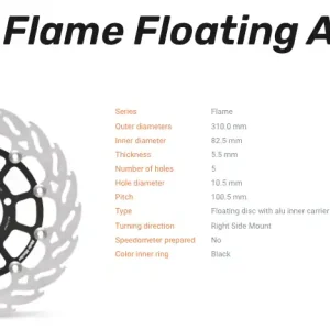 Bestseller Moto-Master Bremsscheibe Floating-Alu Flame-Racing-Serie vorne passend für Triumph - 112176